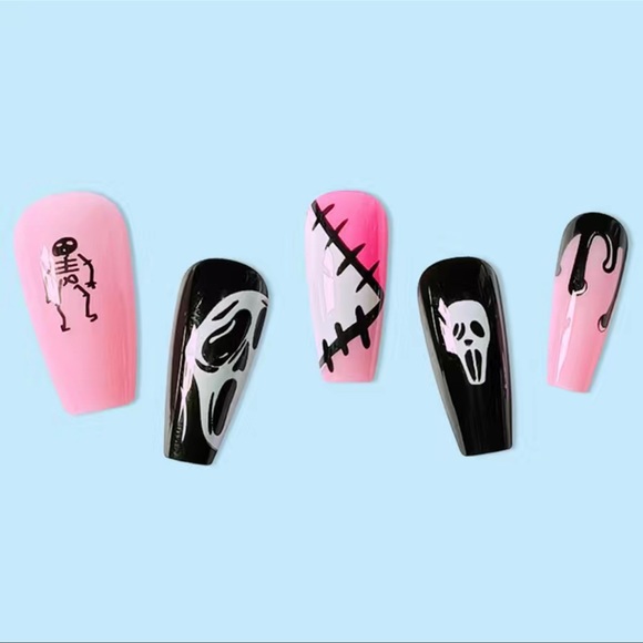 Scream Horror Movie Coffin Press On Nails - Picture 2 of 8